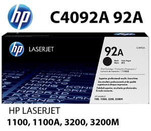 C4092A HP CARTUCCIA TONER NERO alta qualità copertura 2500 pagine  stampanti: HP LASERJET 1100 1100A 3200 3200M