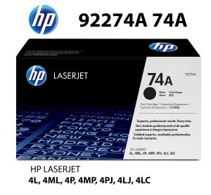 92274A HP CARTUCCIA TONER NERO alta qualità copertura 3500 pagine  stampanti: HP LASERJET 4L 4ML 4MP 4P