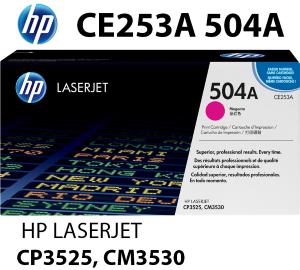 HP CE253A 504A Toner Magenta 7000 pagine  stampanti: HP Color LaserJet CP3525 n dn x CM3530 mfp cm fs