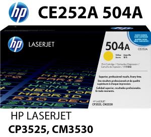 HP CE252A 504A Toner Giallo 7000 pagine  stampanti: HP Color LaserJet CP3525 n dn x CM3530 mfp cm fs