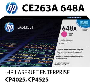HP CE263A 648A Toner Magenta 11000 pagine  stampanti: HP ColorLaserJet CP4520 n dn xh CP4025 n dn xh CP4525 n dn xh CP4020 n dn xh