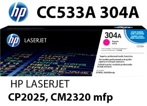 HP CC533A 304A Toner Magenta 2.800 pagine  stampanti: HP Color LaserJet CM2320 CM2320fxi CM2320nf CP2020 CP2025 CP2025dn CP2025n CP2025x