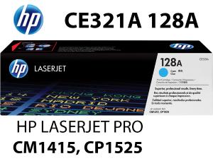 HP CE321A 128A Toner Ciano 1.300 pagine  stampanti: HP LaserJet Pro CM1415 fn fw CP1525 n nw CM1410