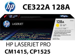 HP CE322A 128A Toner Giallo 1.300 pagine  stampanti: HP LaserJet Pro CM1415 fn fw CP1525 n nw CM1410