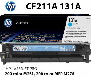 PZ 1 da 1.800 pagine NUOVO HP CF211A 131A CARTUCCIA TONER CIANO C alta qualità  stampanti e multifunzione: HP LaserJet Pro 200 color M251n M251nw M276n M276nw
