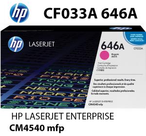 HP CF033A 646A Toner Magenta 12500 pagine  stampanti: HP Color LaserJet Enterprise CM4540 f fskm MFP