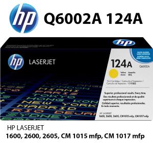 Q6002A 124A HP Toner Y Giallo 2.500 pagine  stampanti: HP ColorLaserJet CM1015 mfp en CM1017mfp 1600 2600n 2605 2605 dn dtn
