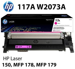 HP 117A TONER M MAGENTA W2073A Toner alta qualità M 700 pagine  stampanti e multifunzione: HP Color Laser 150a 150nw MFP 178nw 179fnw